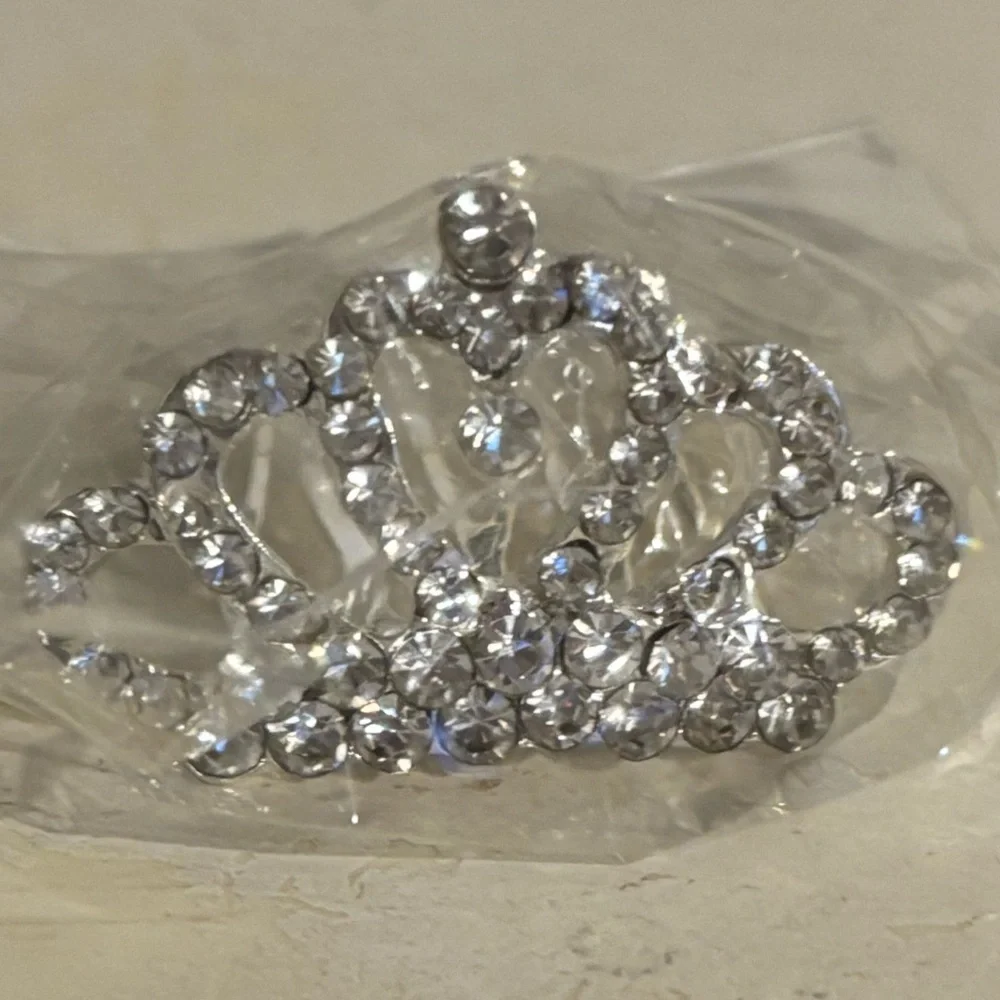 Tiara rhinestone, mini hair clip